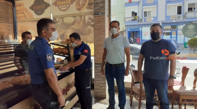 Korkuteli'nde maske, mesafe ve hijyen denetimi