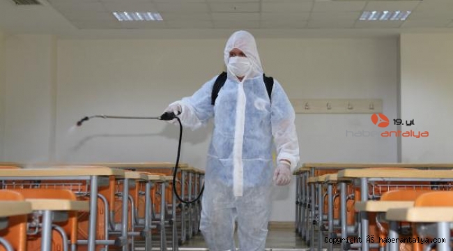 KPSS öncesi okullar dezenfekte ediliyor