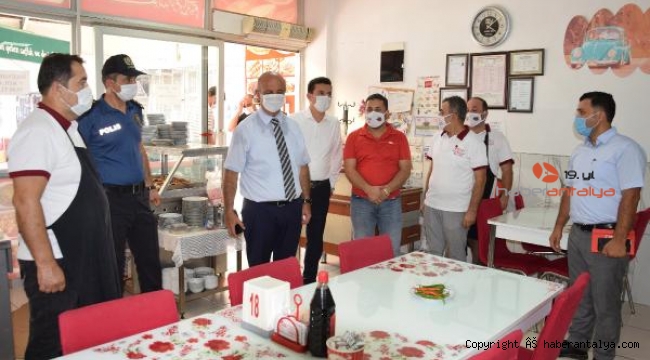 Kumluca'da korona denetimi