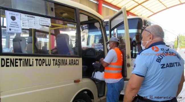 Serik'te toplu ulaşım araçları denetlendi