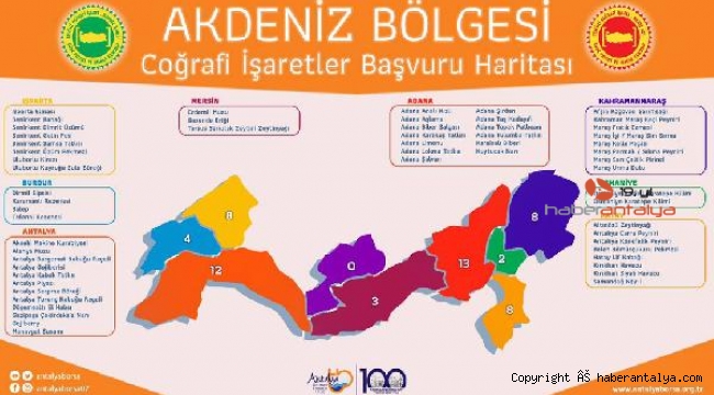 Akdeniz'in 'coğrafi işaret' haritası çıktı