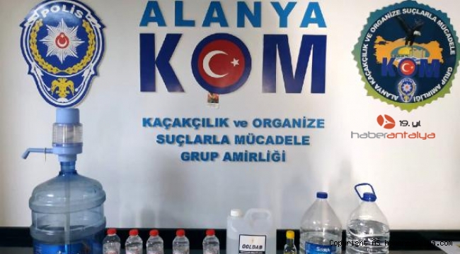 Alanya'da kaçak ve sahte içki operasyonu !