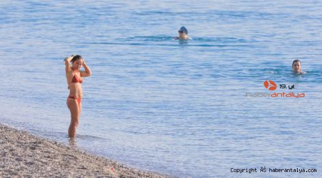 Antalya'da deniz havadan sıcak