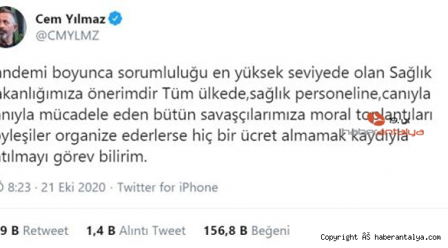 ATSO Başkanı Çetin'den Cem Yılmaz'a davet