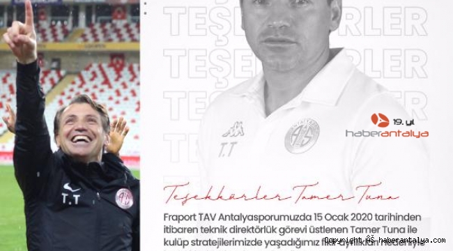 Fraport TAV Antalyaspor, Tamer Tuna depremi !