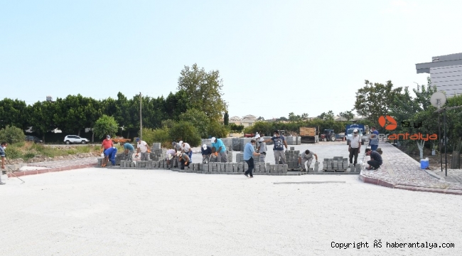 Kemer Belediyesi'nden Çamyuva'da üst yapı çalışması