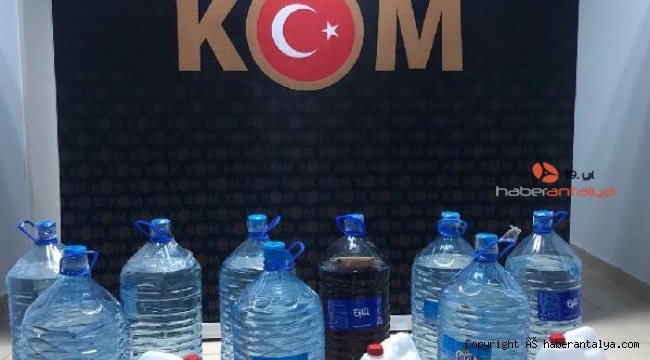 Şüpheli araçtan sahte alkol çıktı