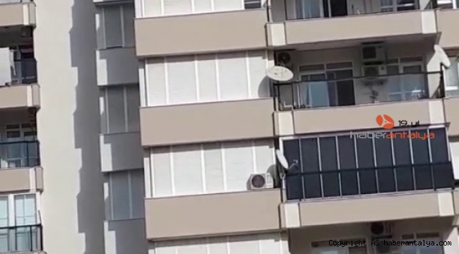 8'inci kattaki kişi yürekleri ağza getirdi !