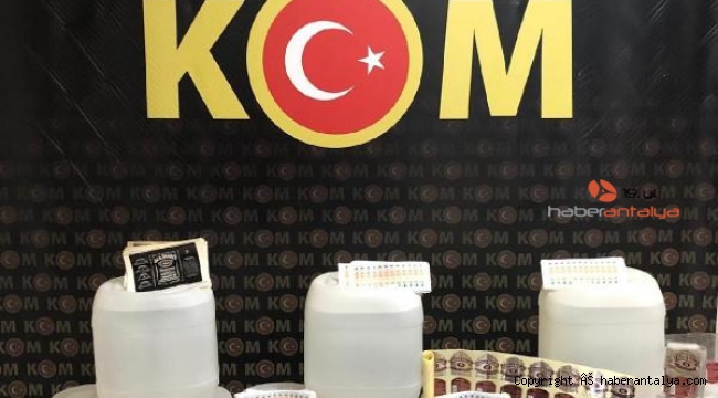 Antalya Polisi'nden 17 adrese sahte içki baskını