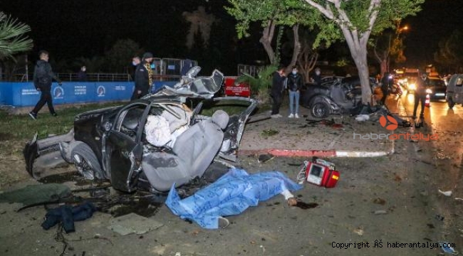 Makas atan otomobil ortadan ikiye ayrıldı: 1 ölü, 1 yaralı