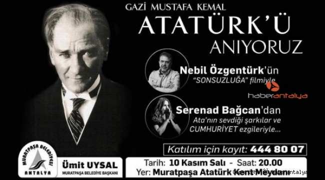 Muratpaşa'dan Ata'ya saygı gecesi
