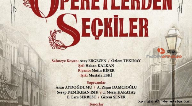 Operetlerden seçkiler Antalya DOB sahnesinde