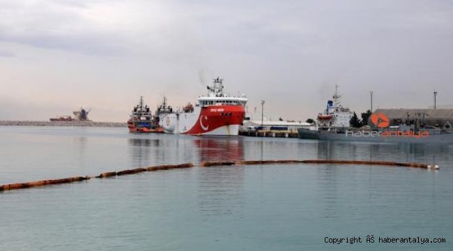'Oruç Reis' tekrardan Antalya Limanı'nda