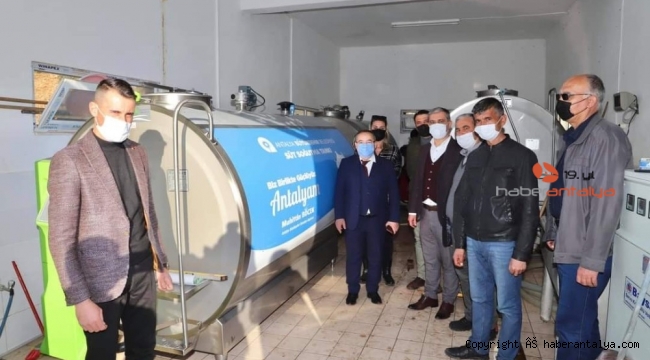 Büyükşehir'den Elmalı Yuva'ya 4 tonluk süt tankı