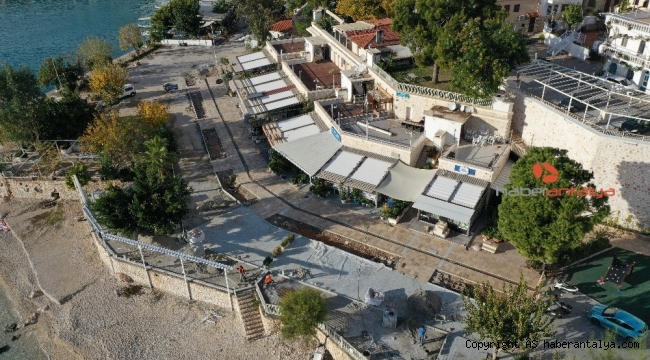 Kalkan Sahil Bandı projesi çalışmaları sürüyor
