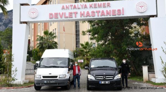 Kemer Belediyesi'nden koronavirüsle mücadeleye araç desteği