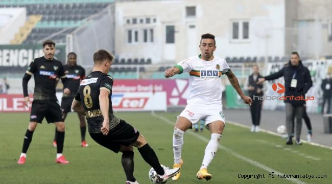Lider Alanyaspor, 3'üncü deplasmandan da eli boş döndü