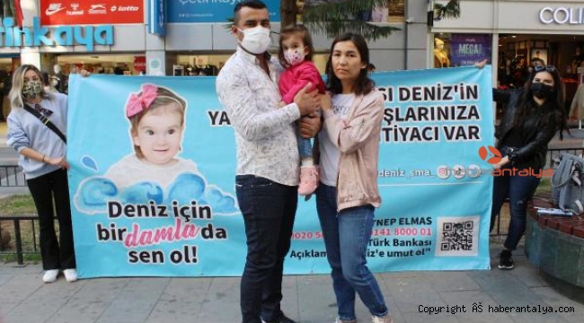 SMA hastası 'Deniz' bebek için broşür dağıttılar