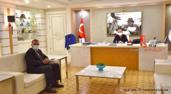 Başkan Bayar'dan, Başkan Böcek'e ziyaret