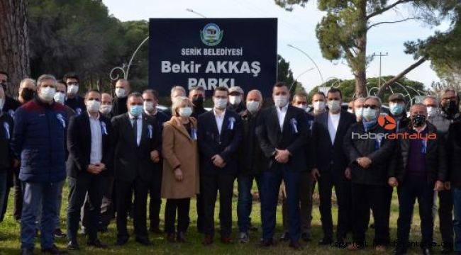 Bekir Akkaş'ın adı parkta yaşayacak