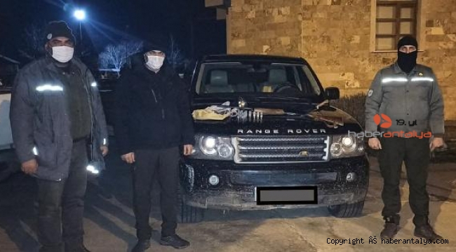 Projektörle avlanılan cipe el konuldu