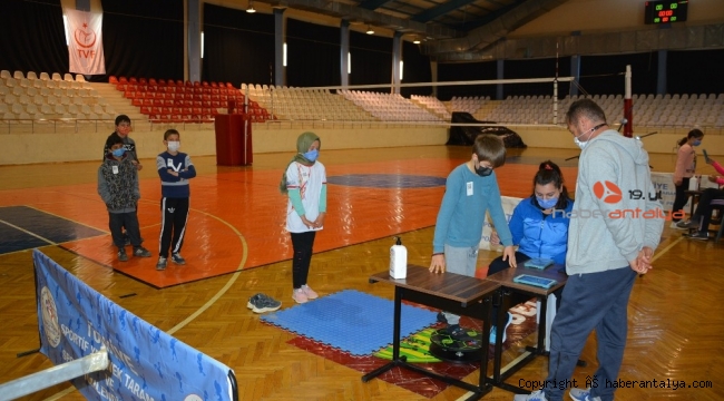 55 öğrenci spora yönlendirme testinden geçirildi