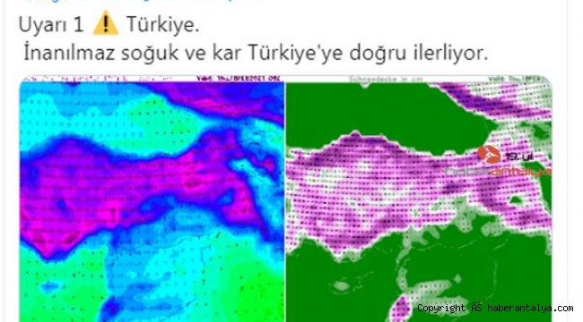 Antalya'ya kar geliyor, meteorolojiden don uyarısı !