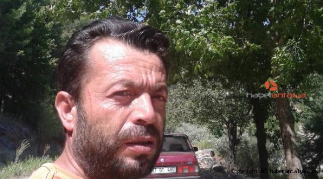Dağda, başına ağaç parçası düştü !