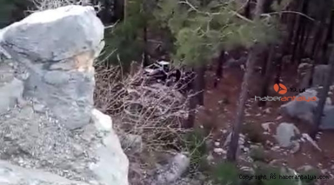 Kamyonet 50 metrelik uçuruma yuvarlandı: 2'si turist 5 ağır yaralı !