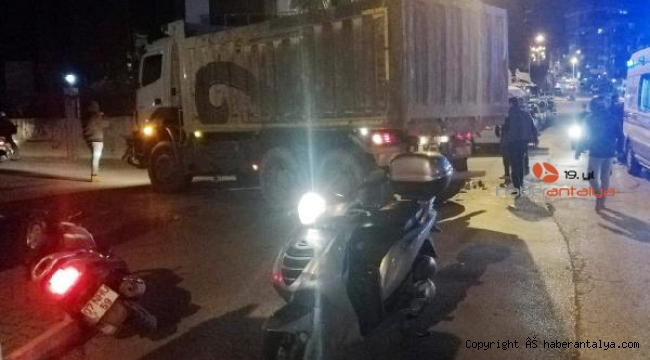 Kamyonun çarptığı motosiklet sürücüsü ağır yaralı