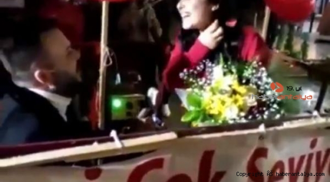 Vinç üzerinde hayatının sürprizi