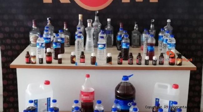Burdur'da kaçak içki baskını