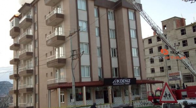 Çatı katındaki yangın korkuttu