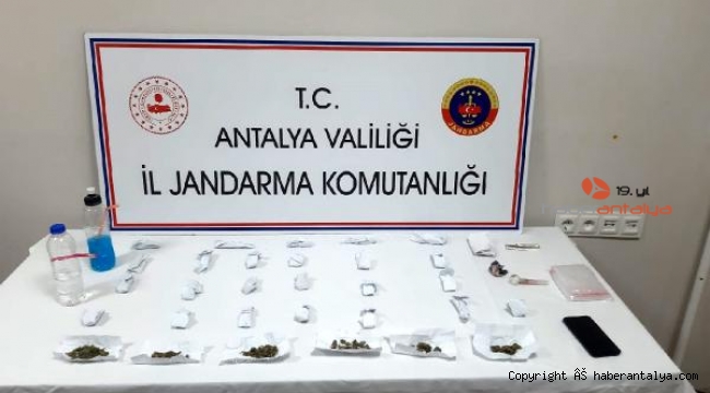 Kemer'de jandarmadan uyuşturucu operasyonu
