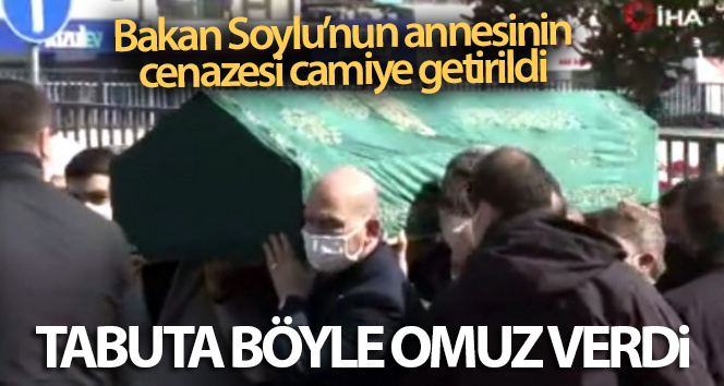 Süleyman Soylu'nun annesi Servet Soylu'nun cenazesi camiye getirildi