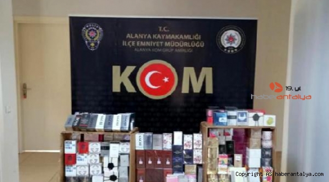 Alanya'da kaçak parfüm operasyonu