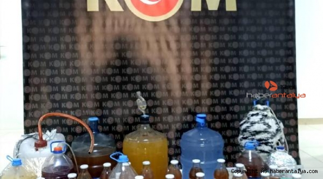 Alanya'da sahte içki baskını