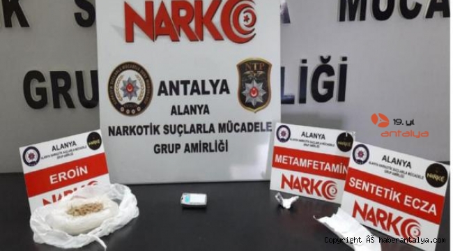 Alanya'ya uyuşturucu getirmeye çalışan şüpheli yakalandı