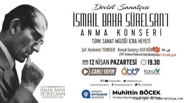 Büyükşehir, İsmail Baha Sürelsan'ı anıyor