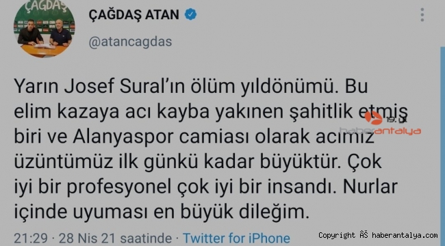 Çağdaş Atan ve Efecan Karaca'dan Josef Sural mesajı