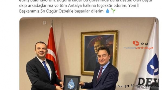 İl Başkanı Akıncı görevinden istifa etti, yeni başkan Özbek oldu !