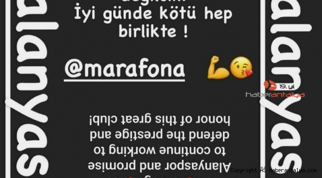 Jose Marafona Alanyaspor taraftarlarından özür diledi