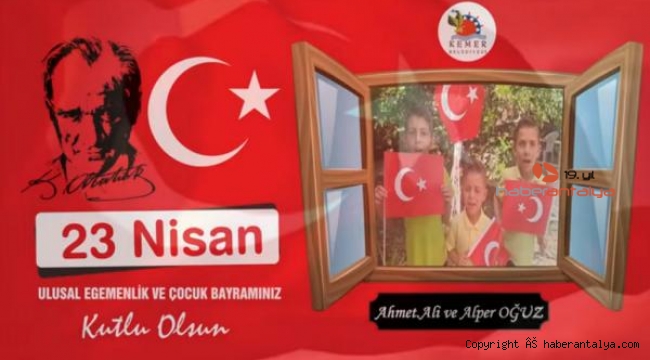 Kemer Belediyesi çocukların bayramını kutluyor