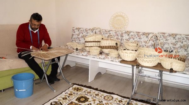 Salgın nedeniyle sepet örmeye başladı