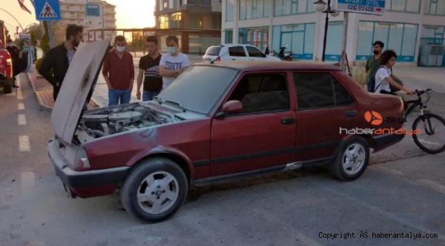 Seyir halindeki otomobilde yangın