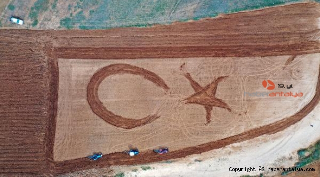 1700 rakımlı yaylada toprağa ay yıldız simgesi nakşedildi