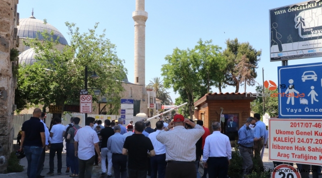 Antalya'nın simgelerinde Filistin mesajı