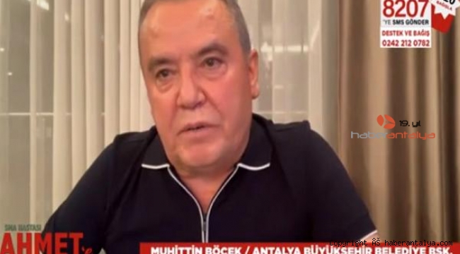 Başkan Böcek'ten SMA'lı Ahmet bebeğe anlamlı destek