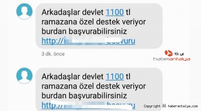 Dikkat ! Bu SMS'lere ve linklere tıklamayın, dolandırılmayın