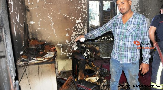 Evi yanan hurdacının acı gözyaşları; 5 çocuğu ve eşiyle ortada kaldı
